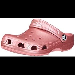 Metallic Blossom Pink Crocs -Womens 9